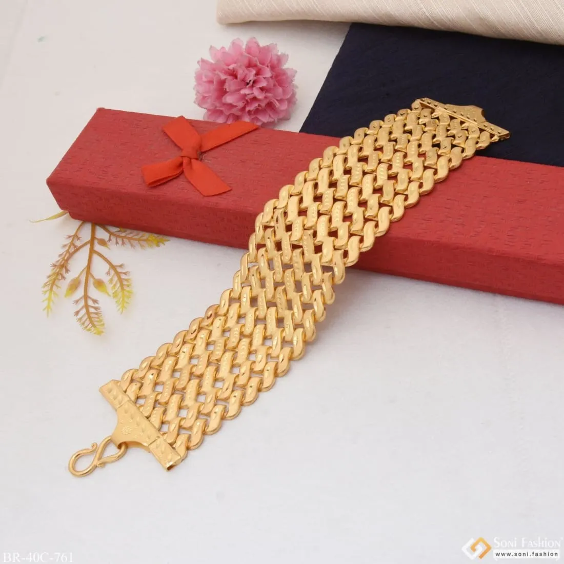1 Gram Gold Plated Lovely Design High-quality Pokal Bracelet For Men - Style C761