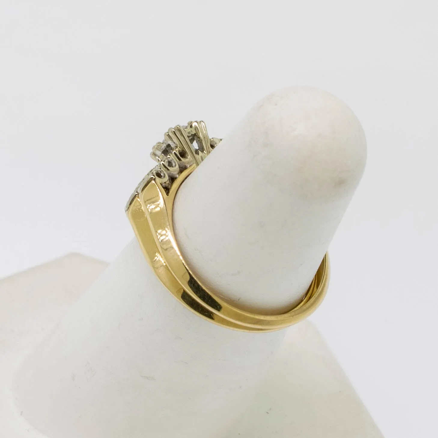 14K Yellow and White Gold Wedding Set .45CTTW Size 6.25 (Estate Jewelry)