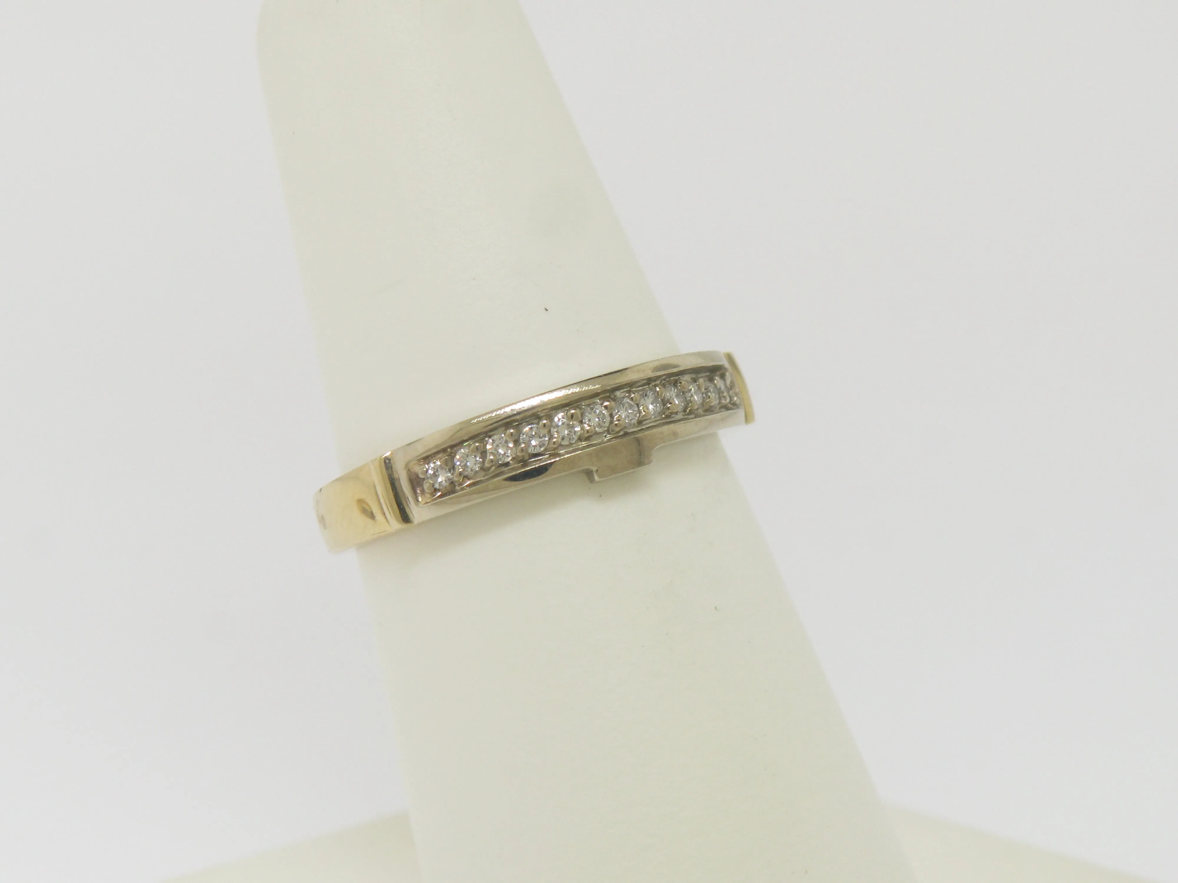 14k Yellow Gold Diamond Wedding Set Complimentary Mounting Size 6.75
