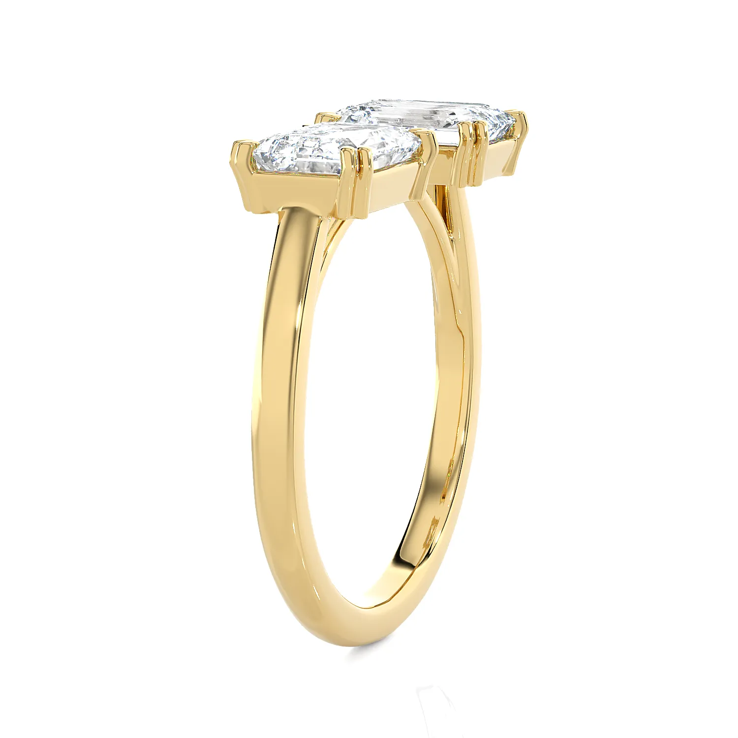 3 ctw Emerald-Cut Lab Grown Diamond Ring