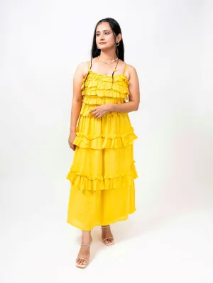 AMBER FRILLED TWO-PIECE SET