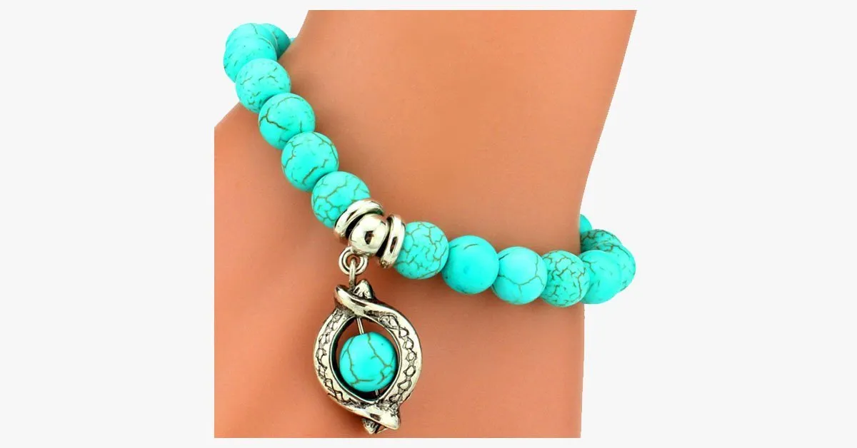 Ancient Circle Ring Turquoise Bracelet