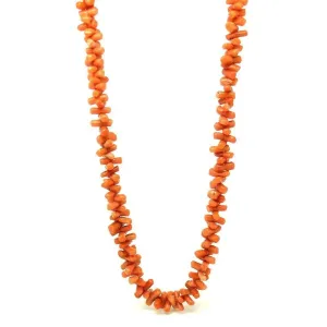 Antique Victorian Orange Branch Coral Necklace