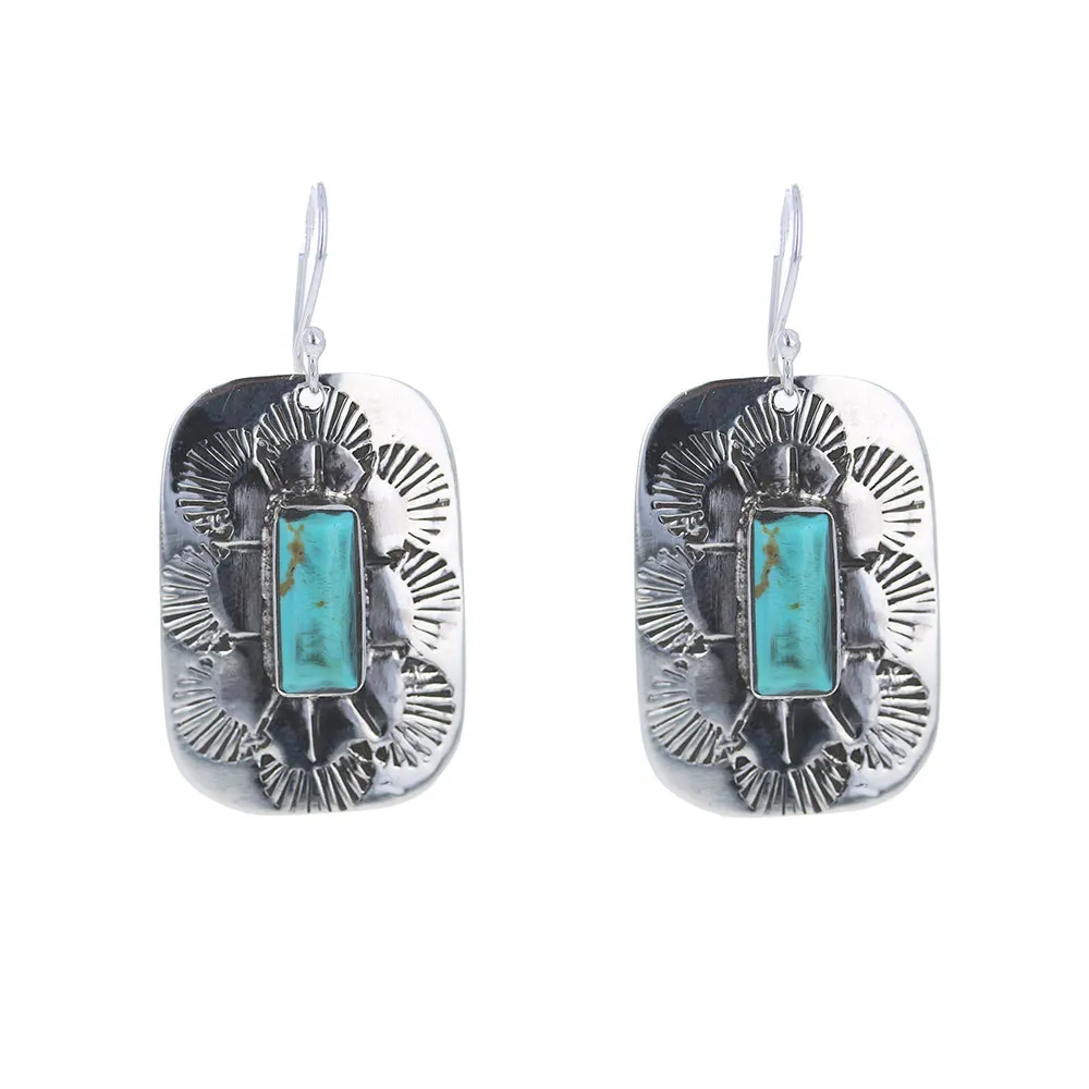 Artisan Turquoise Rectangle Drops