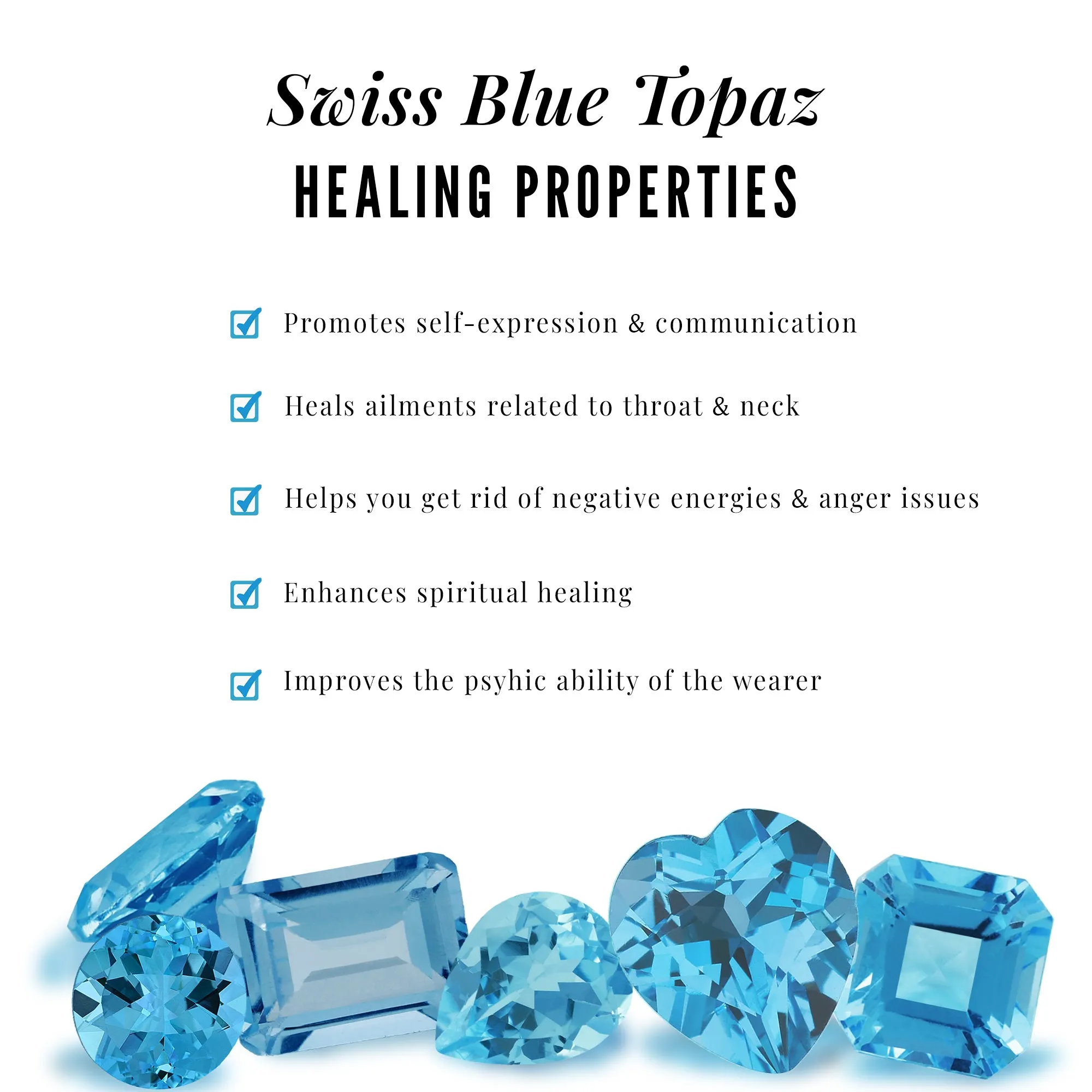 Asscher Cut Real Swiss Blue Topaz Halo Engagement Ring with Diamond