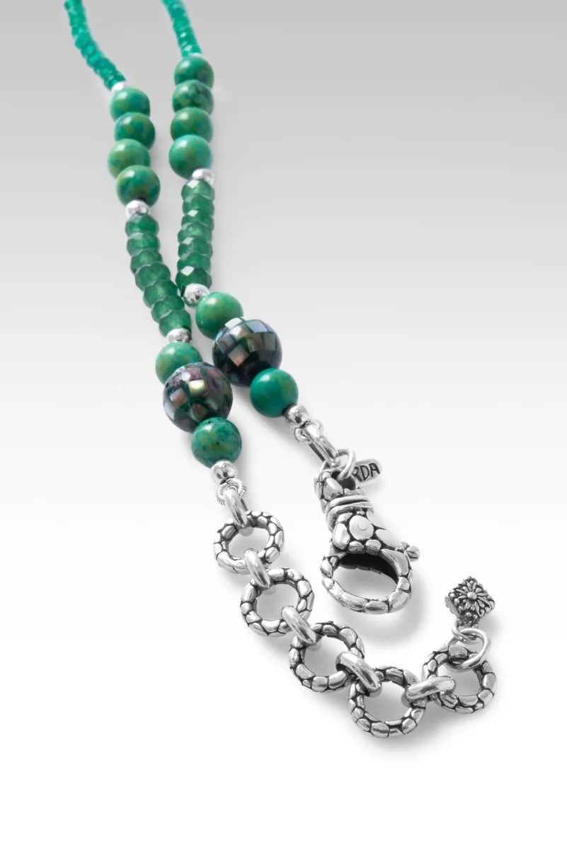 Beaded Green Howlite Necklace™ in Watermark