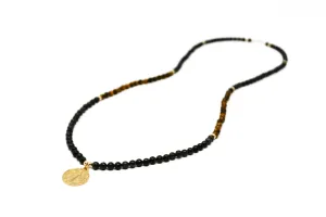 Benny Matte Black Onyx & Tiger’s Eye Necklace
