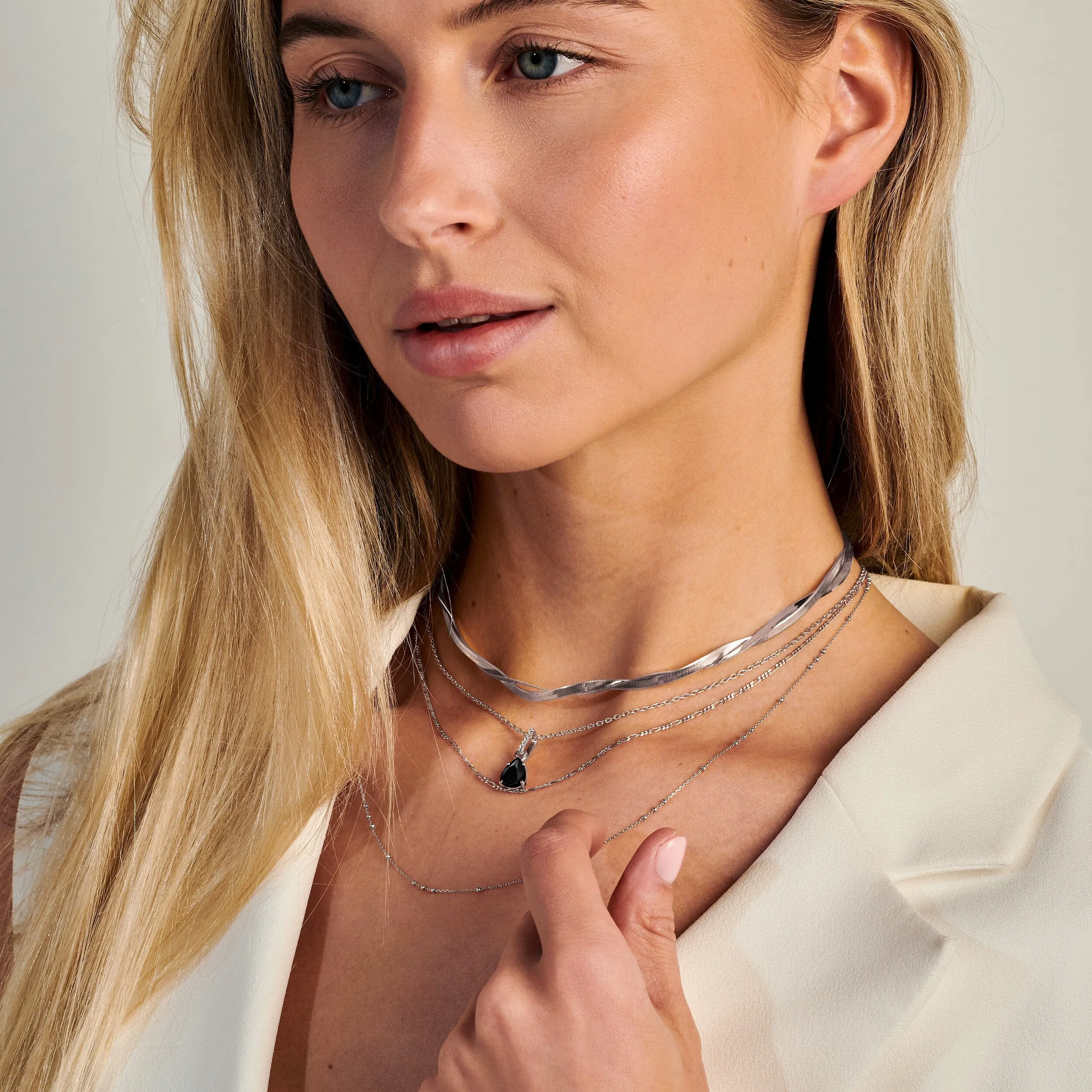 Black Onyx Necklace Sway - December Birthstone