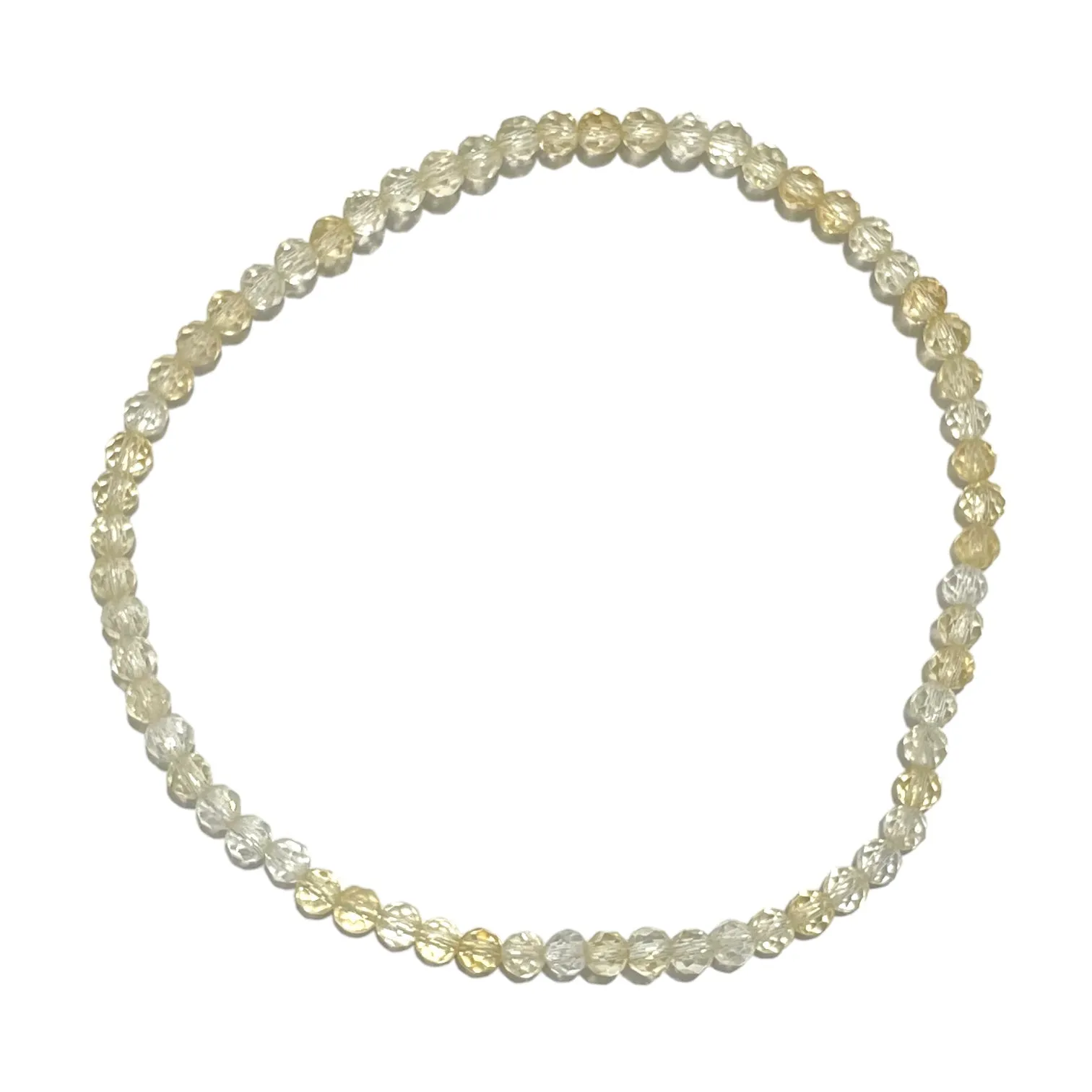 Bracelet Facetté 3mm Citrine chauffée chauffée A 