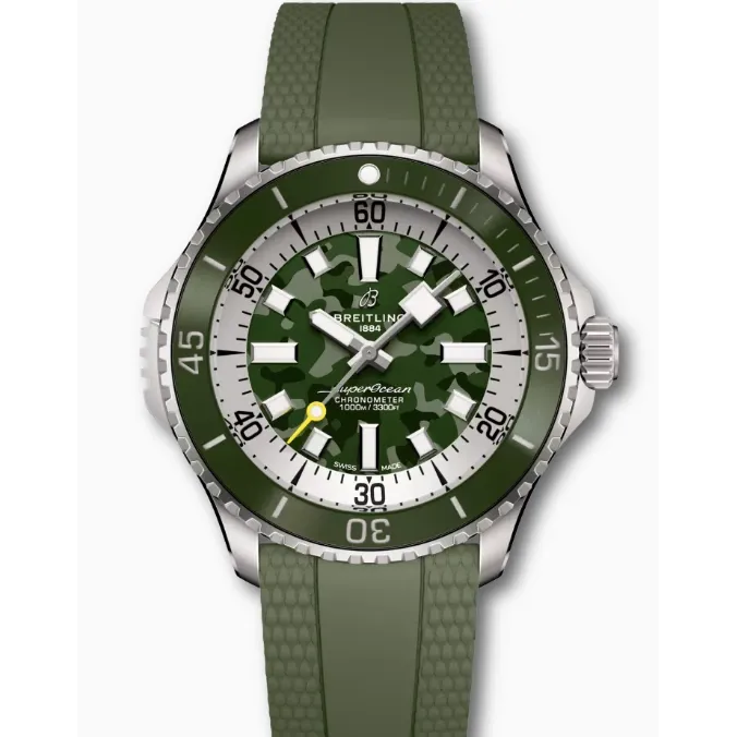 Breitling Superocean Super Diver 46mm Green Camouflage Dial