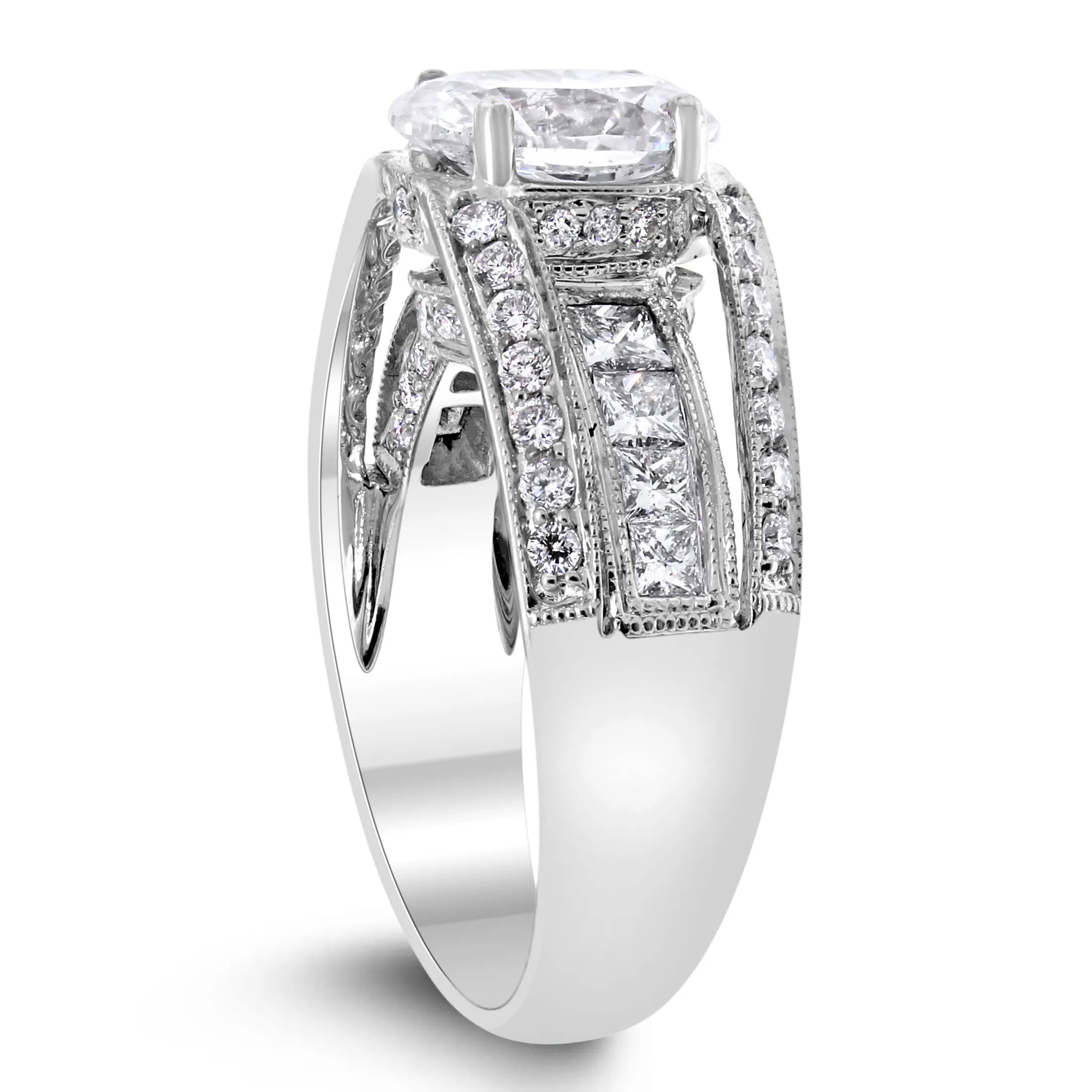 Bridget Engagement Ring (1.56 ct Oval ESI2 EGLUSA Diamond) in White Gold
