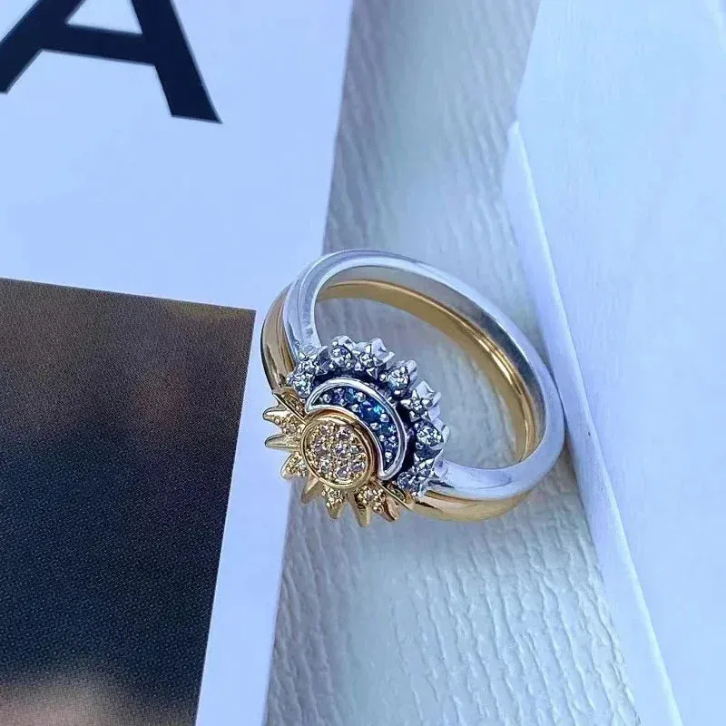 Celestial Sun & Moon Rings Stackable Moon and Sun Ring