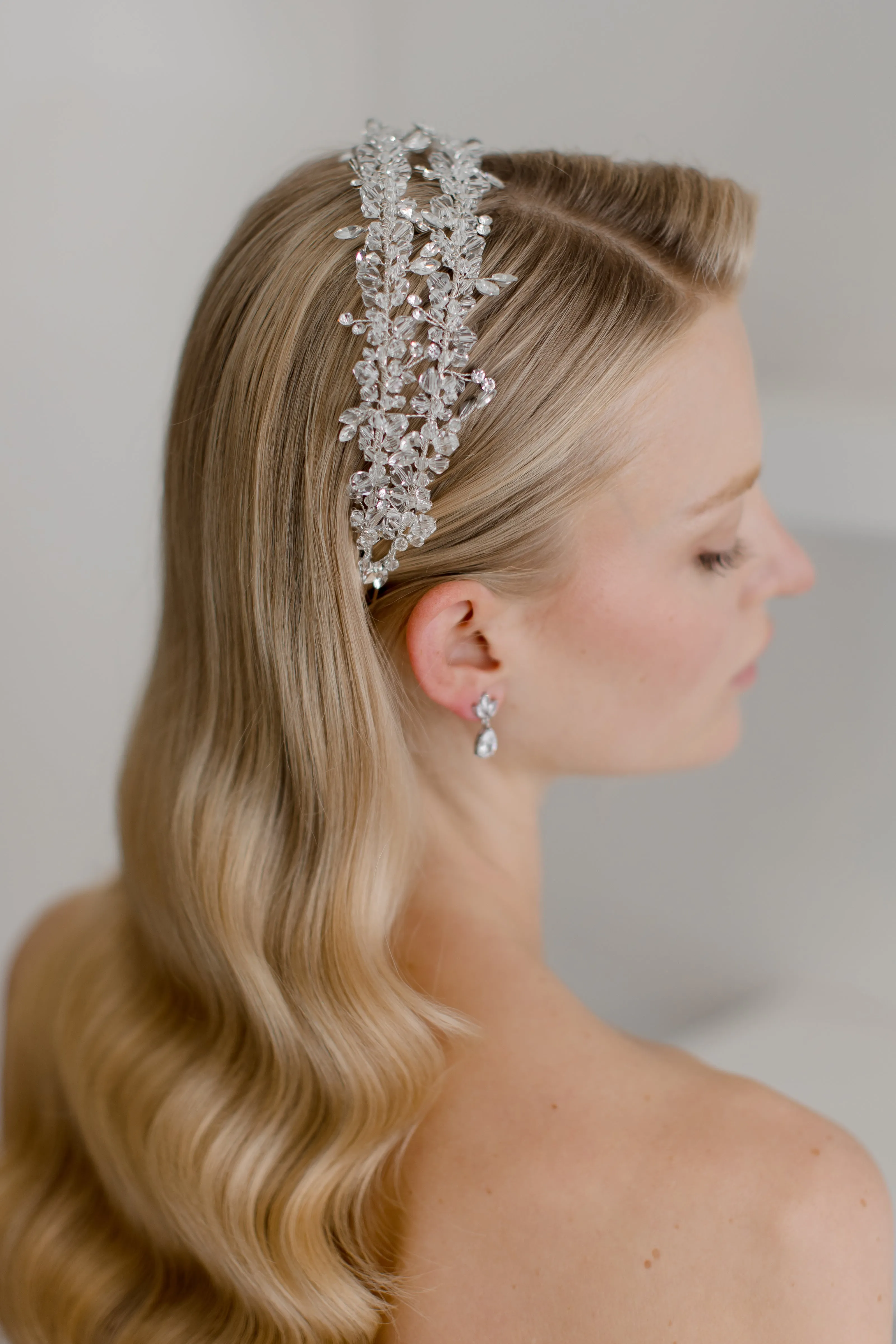 Celina - Twin Band Classical Crystal Headband