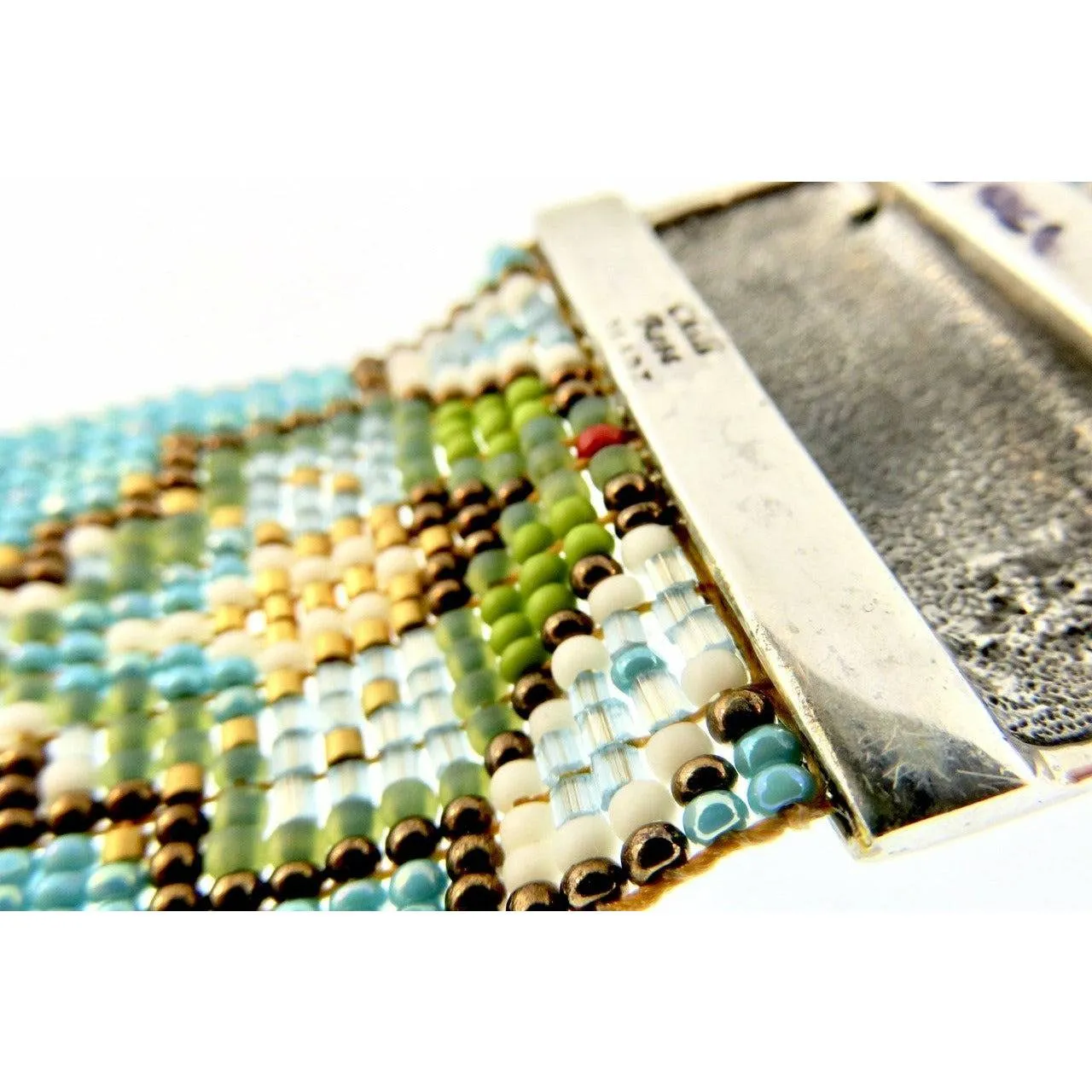Chili Rose Diana   Hand Beaded Turquoise & Gemstone Bracelet