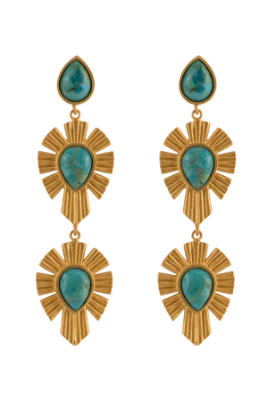 Christina Greene Royal Radiance Turquoise Earrings