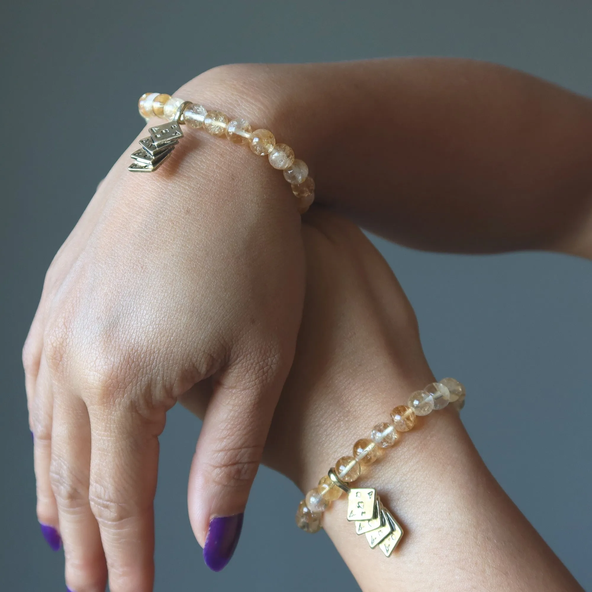 Citrine Bracelet Four Aces Lucky Fortune
