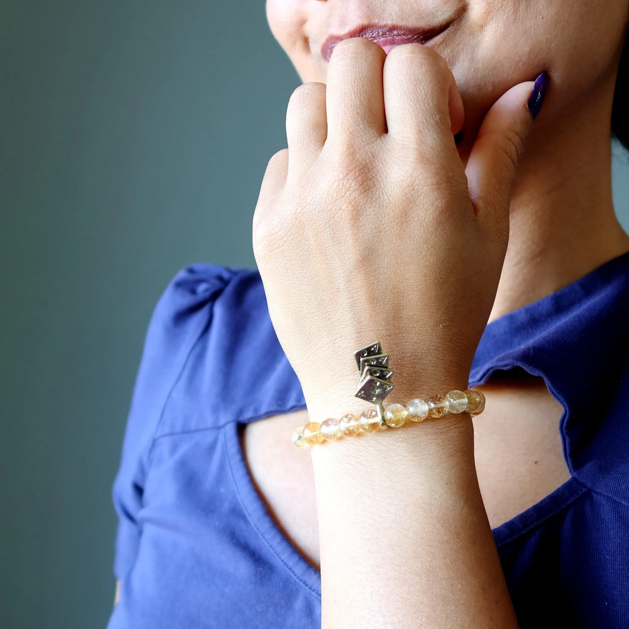 Citrine Bracelet Four Aces Lucky Fortune
