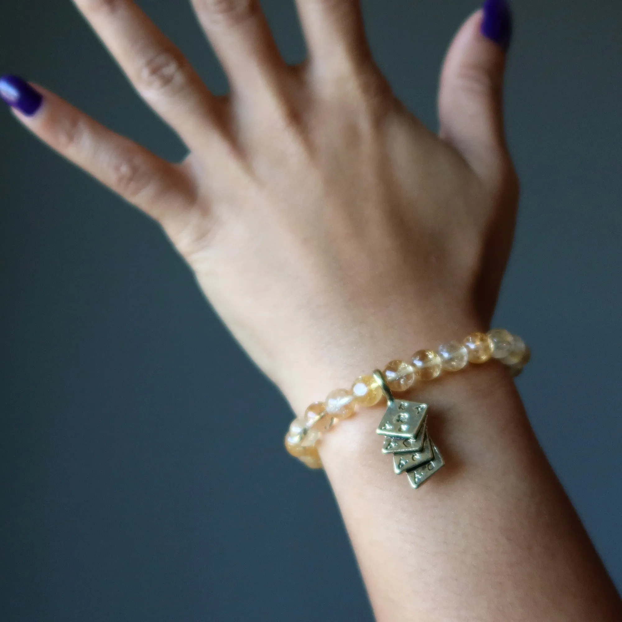 Citrine Bracelet Four Aces Lucky Fortune