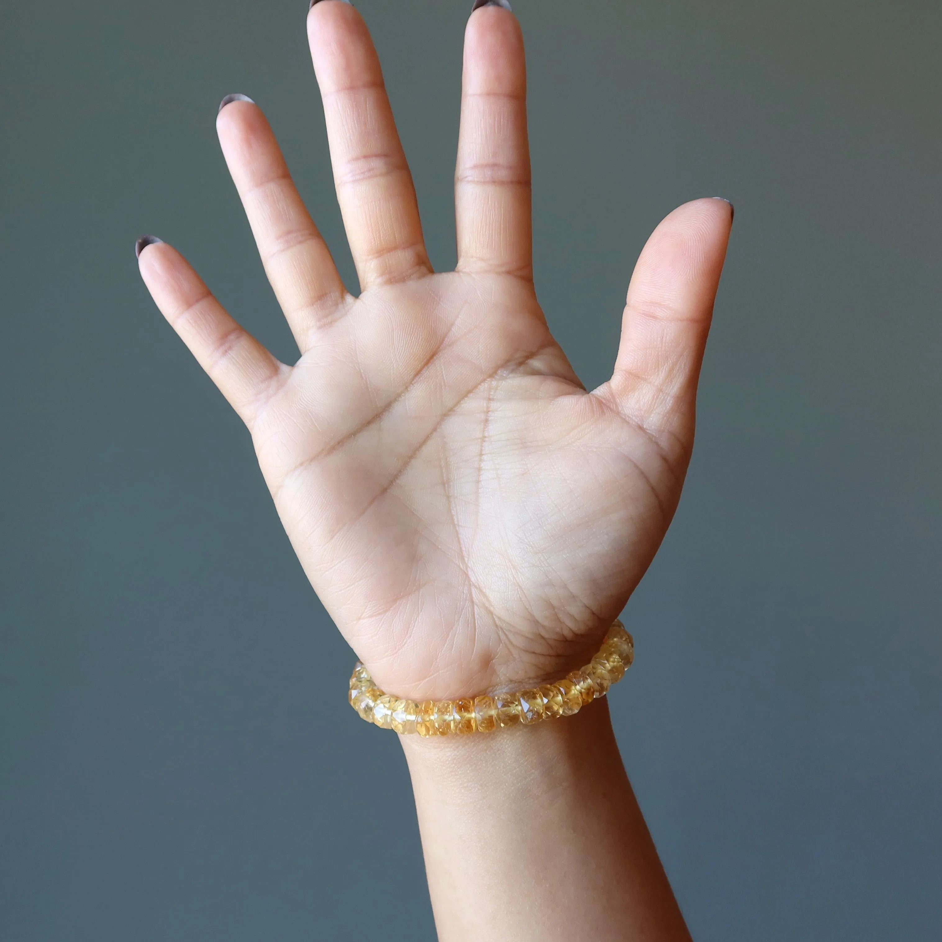 Citrine Bracelet Lucky Shaker Money Maker Faceted Yellow Gem