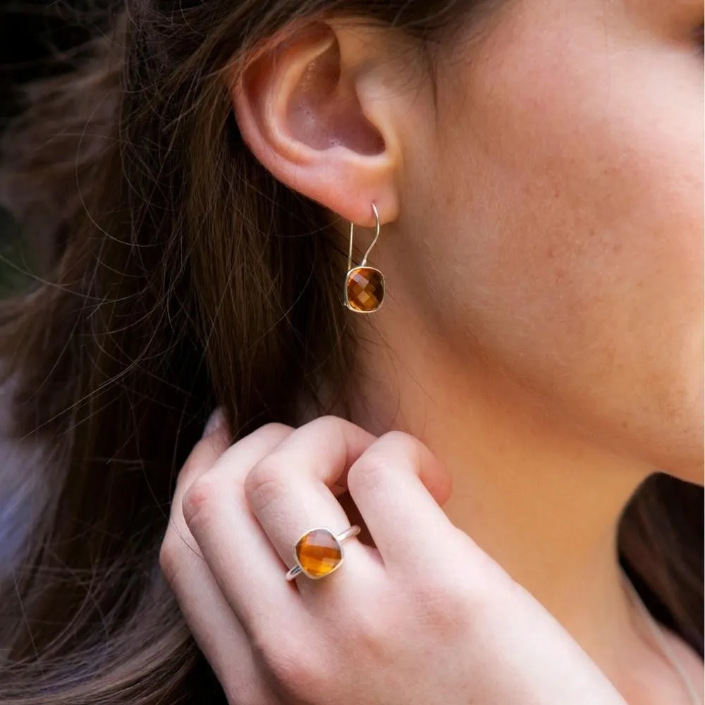 Citrine Cocktail Ring | Gold