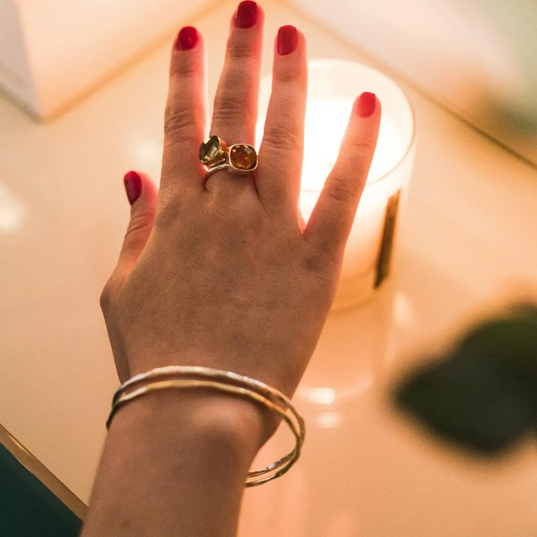 Citrine Cocktail Ring | Gold