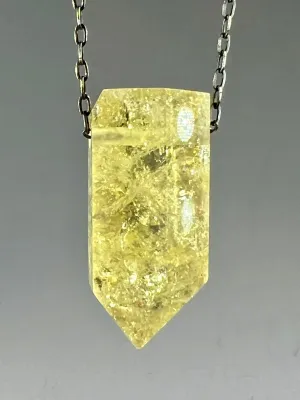 Citrine Quartz Crystal Necklace