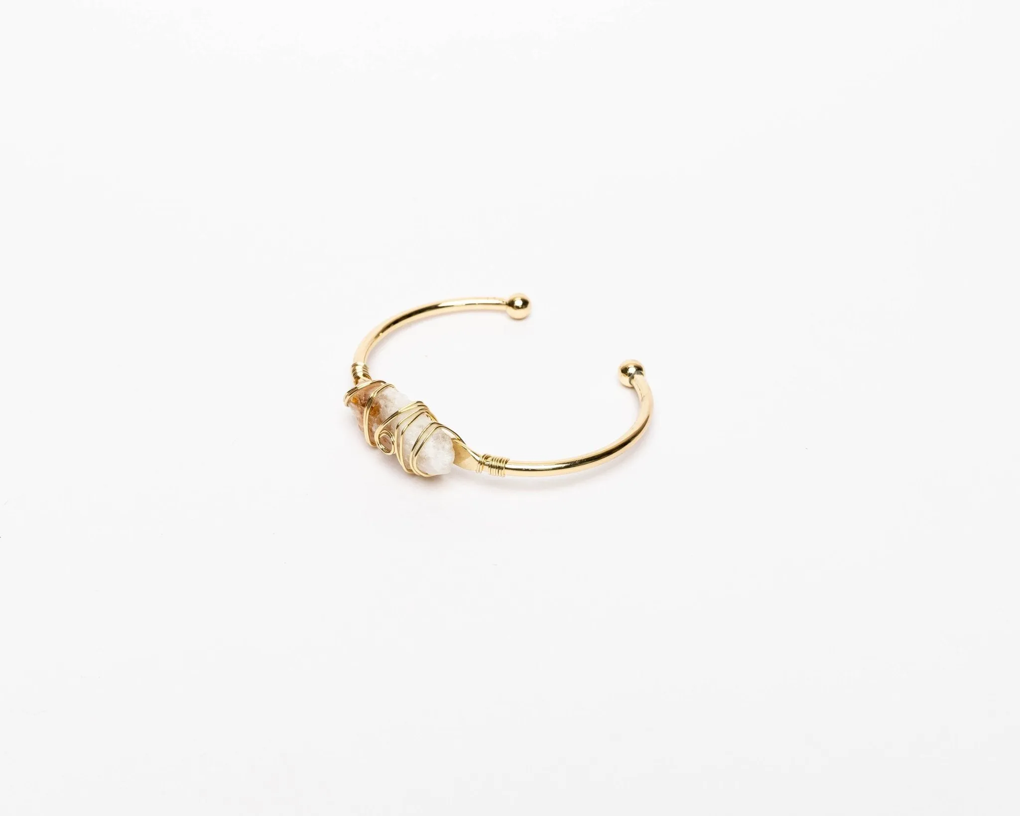 Citrine Raw Kada Bracelet