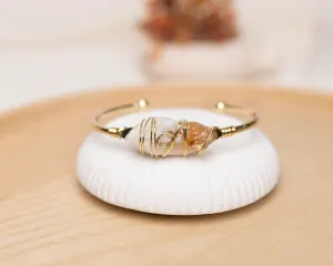 Citrine Raw Kada Bracelet