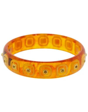 Citrine Tortoise and Yellow Bakelite Bangle