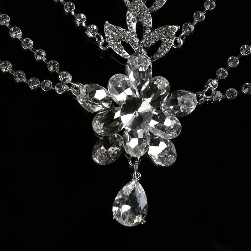 Clear Crystal Dangle Handmade Tiaras | Bridelily