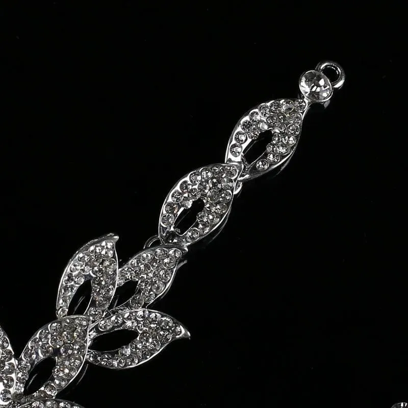 Clear Crystal Dangle Handmade Tiaras | Bridelily