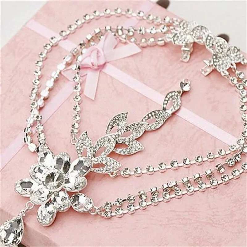 Clear Crystal Dangle Handmade Tiaras | Bridelily