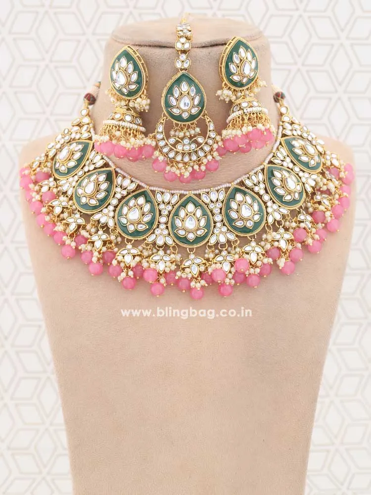 Coral Aalaya Jewellery Set