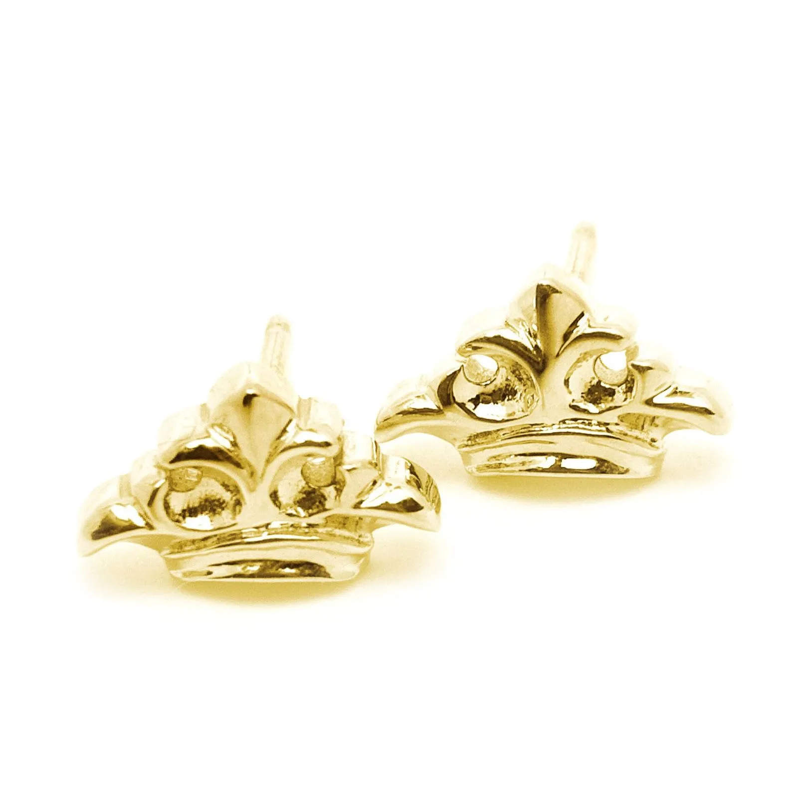 Crown Earrings 18k Gold