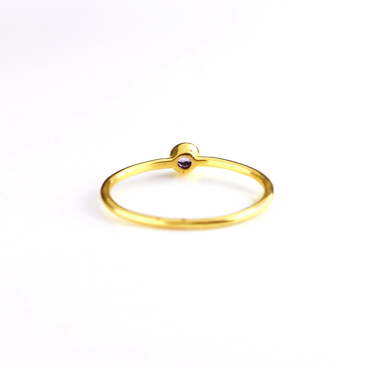 Dainty Stacking Pink Chalcedony Ring : October Birthstone
