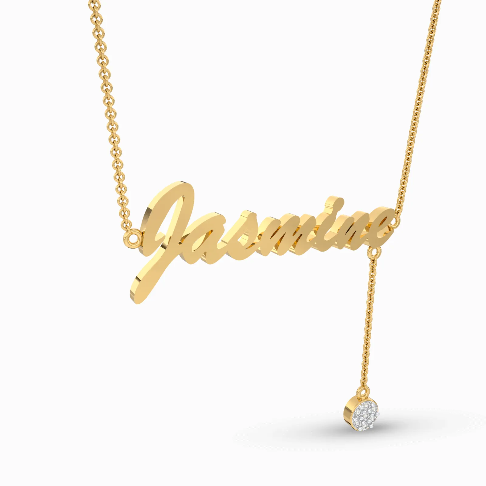 Dangling Diamonds Name Necklace