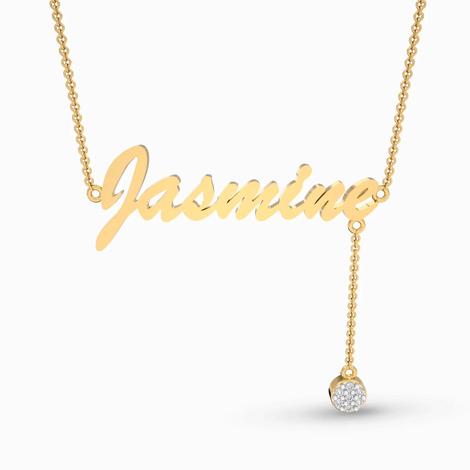 Dangling Diamonds Name Necklace