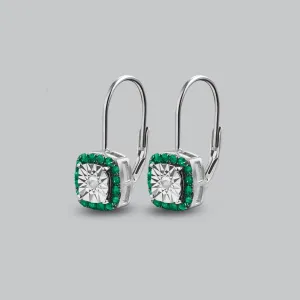 Diamond & Emerald Earrings