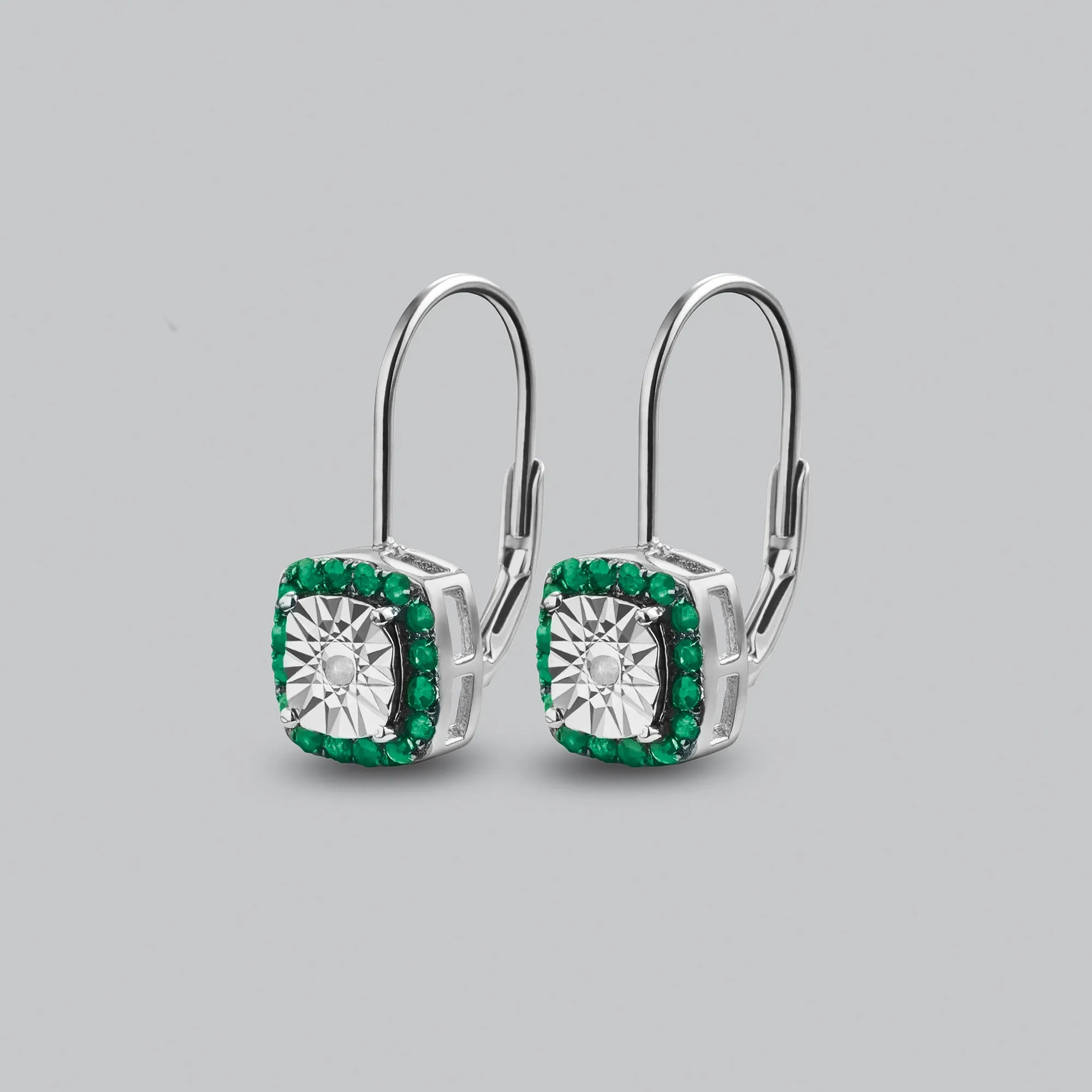 Diamond & Emerald Earrings