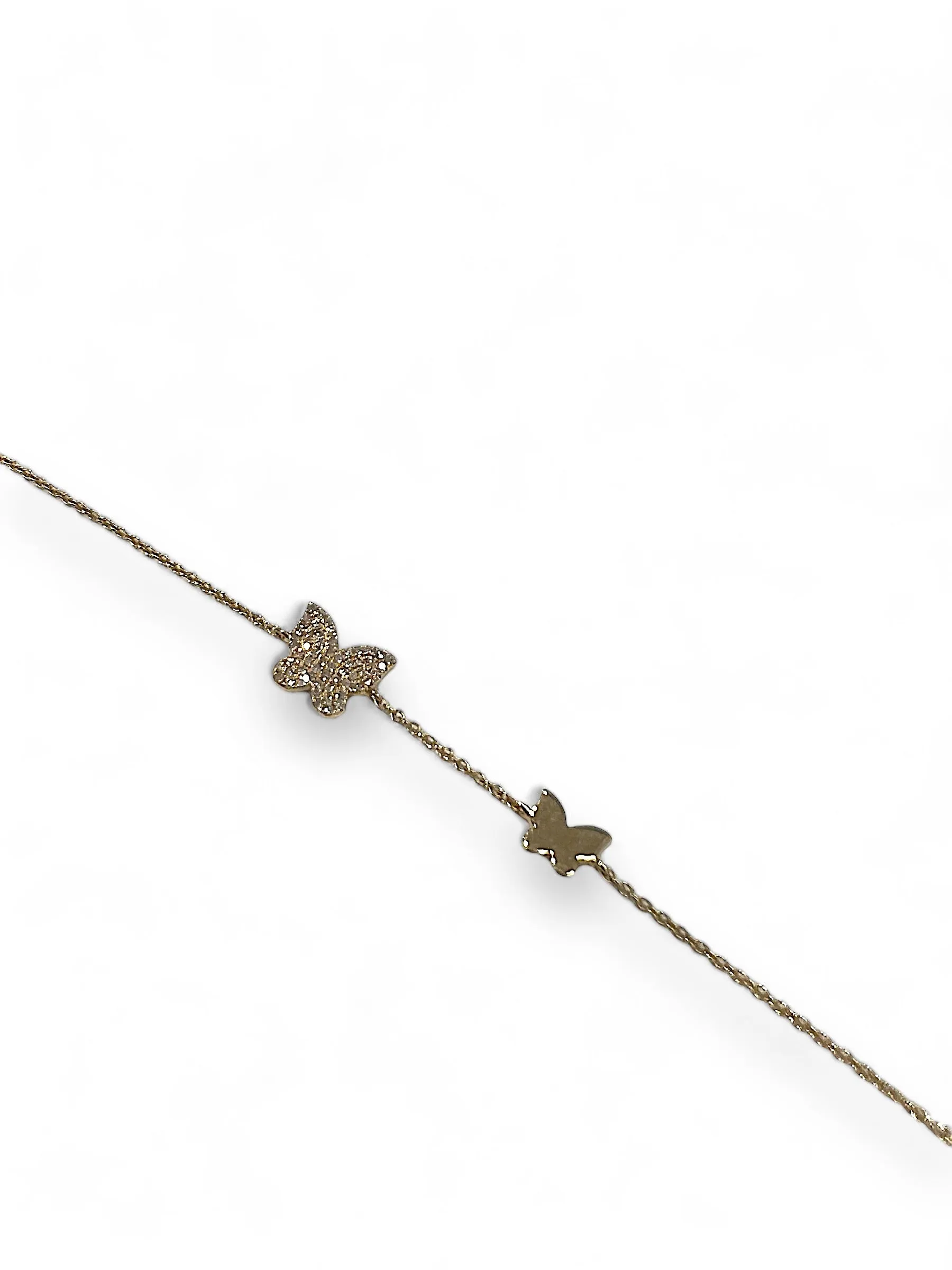 double butterfly diamond bracelet