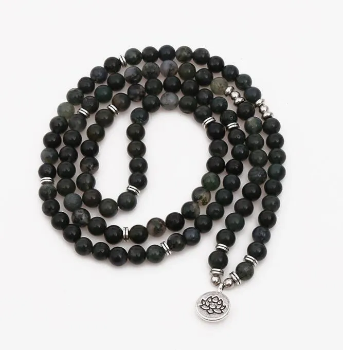 Fashion New Turquoise Bracelet 108 Beads Lotus Life Tree Pendant Bracelet