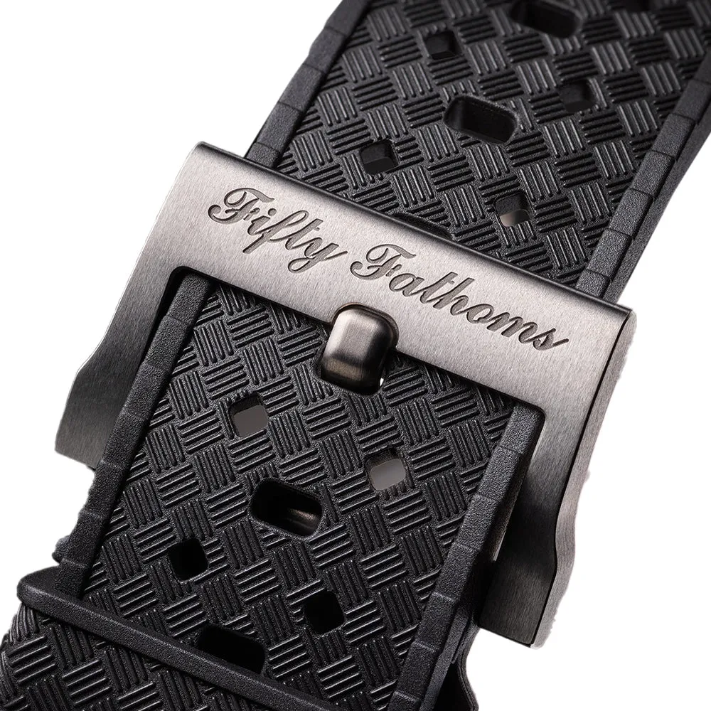 Fifty Fathoms Automatique Titanium 42mm - Black on Tropic Rubber Strap