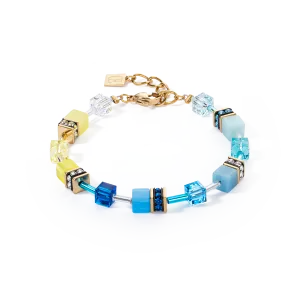 GeoCUBE® Iconic bracelet turquoise-yellow