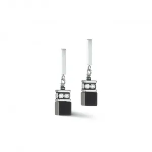 GeoCUBE® Iconic Precious Onyx Crystal-Black Earrings 4018/21-1318