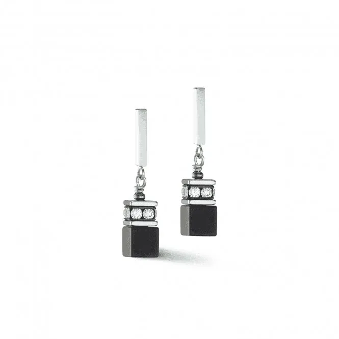 GeoCUBE® Iconic Precious Onyx Crystal-Black Earrings 4018/21-1318