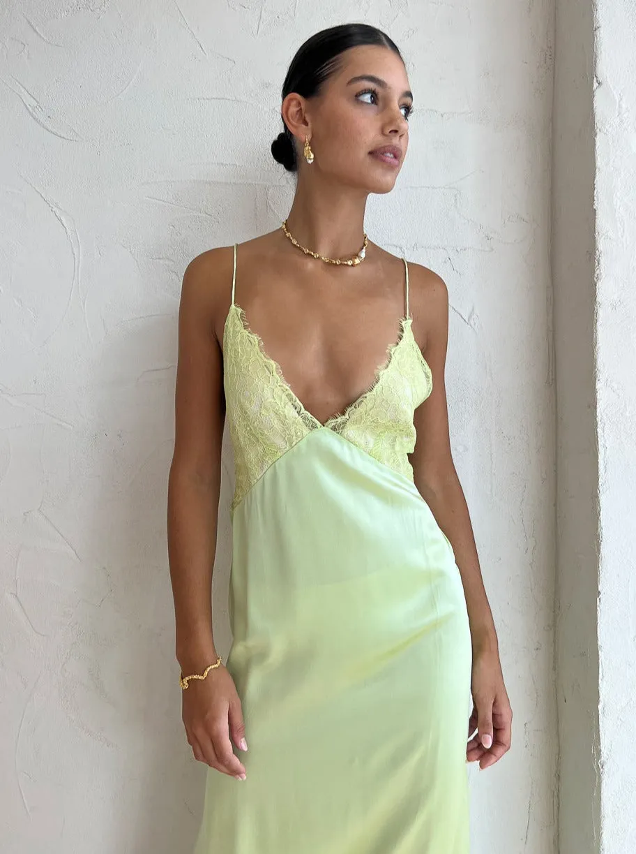 Ginia Desire Dress in Pure Lime
