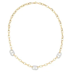 Glamorous Vintage Diamond Link Necklace