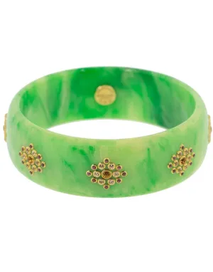 Green Gemstone Bakelite Bakelite Bangle