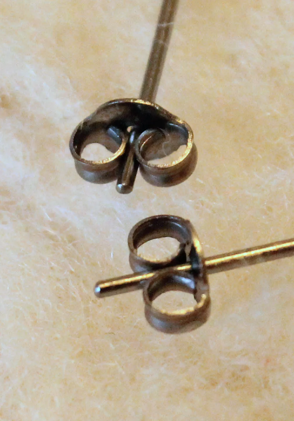Green Onyx Bezel Gemstone, Large (Nickel Free Niobium or Titanium Post Earrings)