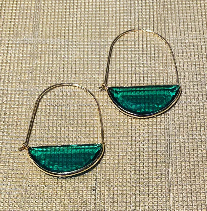 Green Purse Dangles